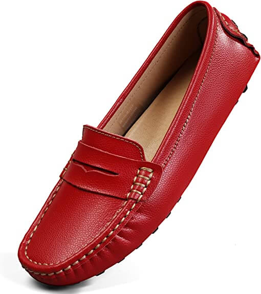 Artisure Women's Classic Leather Penny Loafers Driving Moccasins